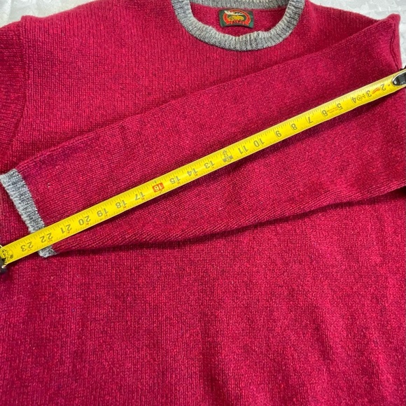 Vintage Alps Men’s Sweater Size XL Wool Blend Red/blue Speckled Colors Crewne - Picture 8 of 8